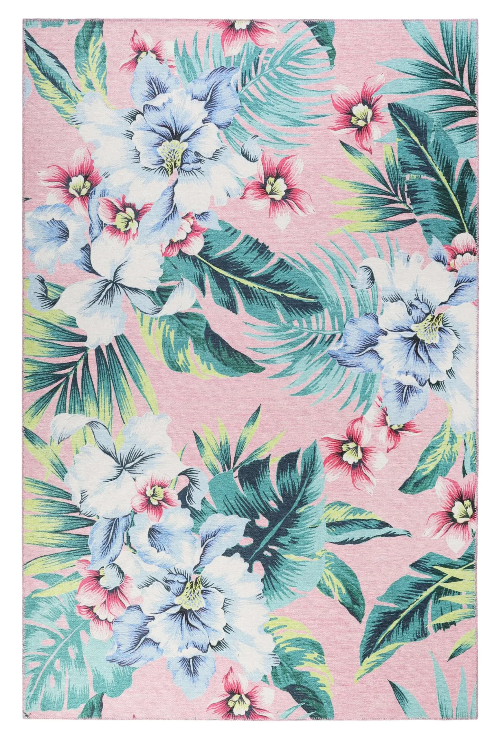 Accessorize Teppich 190x290 Pink Blumenmuster