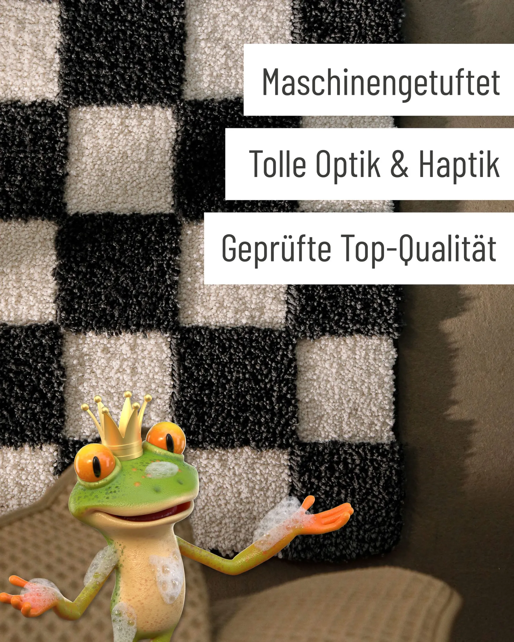 Badteppich Anthrazit Grau "Bobbi" WECONhome