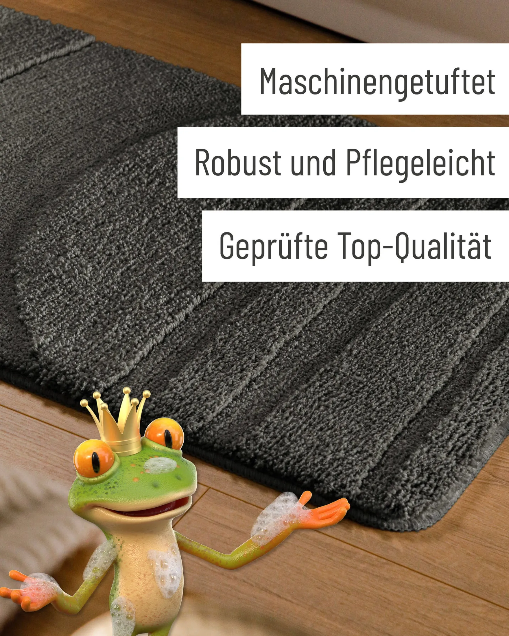 Badteppich Anthrazit Grau "Marc" WECONhome