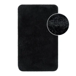 Badteppich Anthrazit Schwarz
