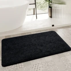 Badteppich Anthrazit Schwarz