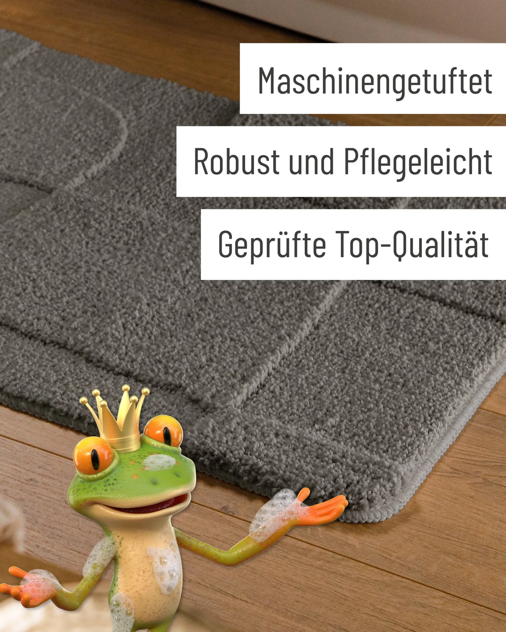 Badteppich Basalt Grau "Davie" WECONhome
