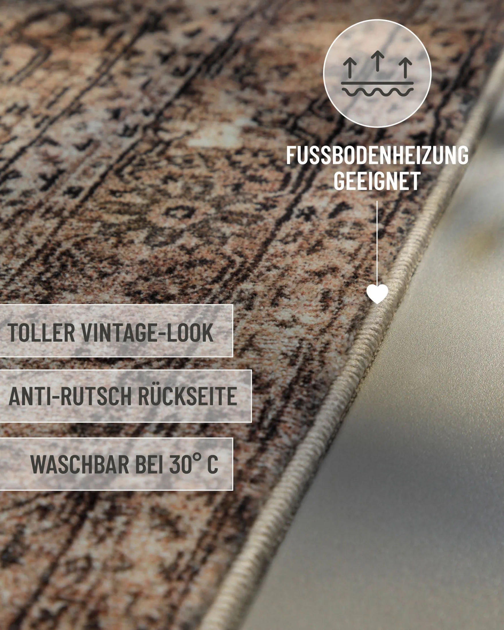 Badteppich Beige Grau "Ralph" WECONhome