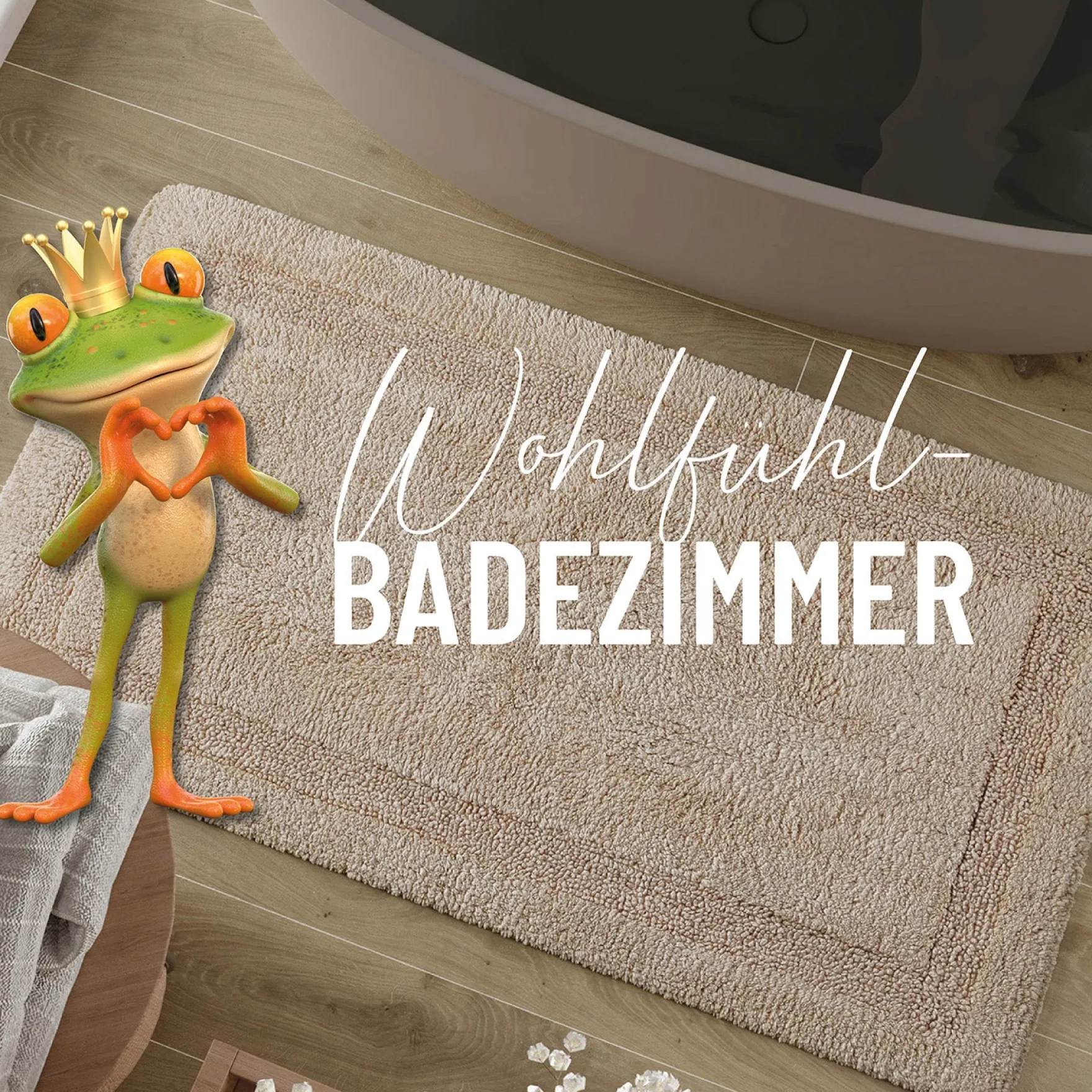 Badteppich Beige "Knut" WECONhome Basics