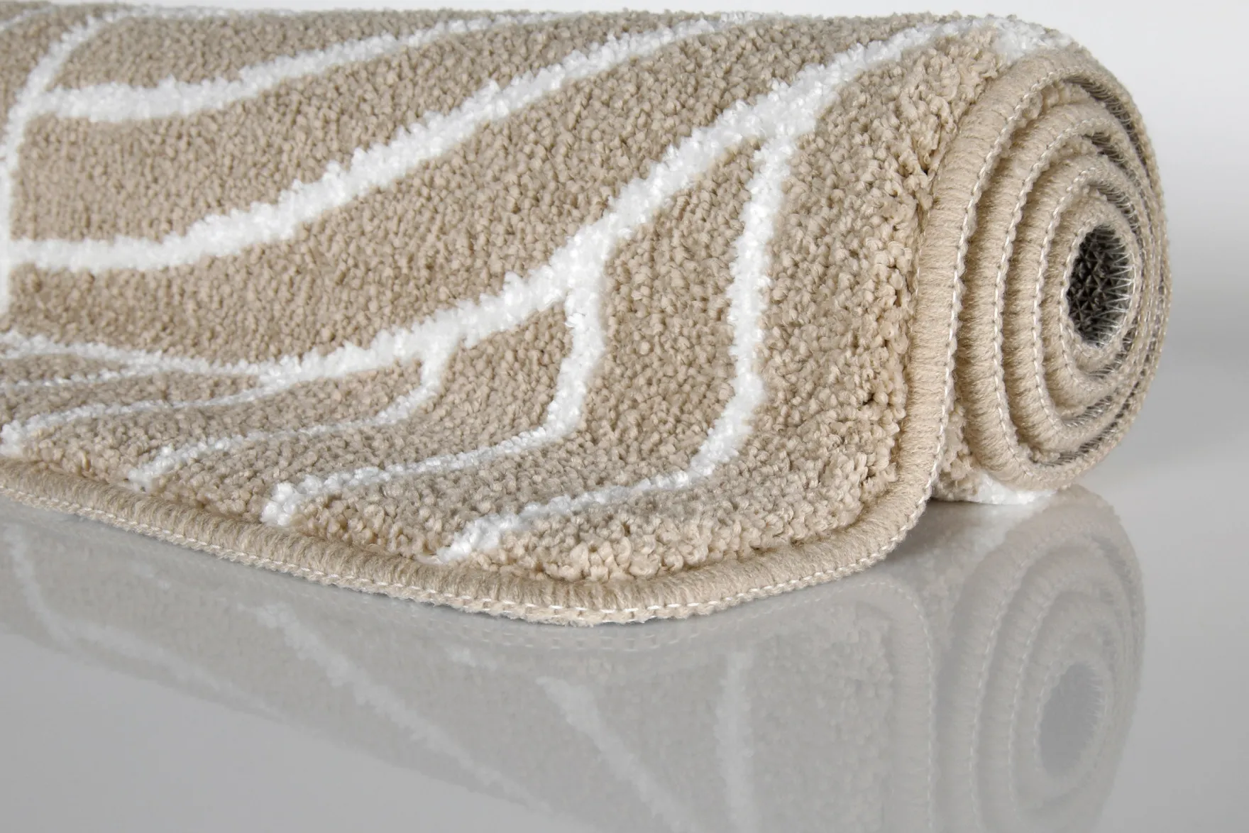 Badteppich Beige Weiß "Hilda" WECONhome Basics