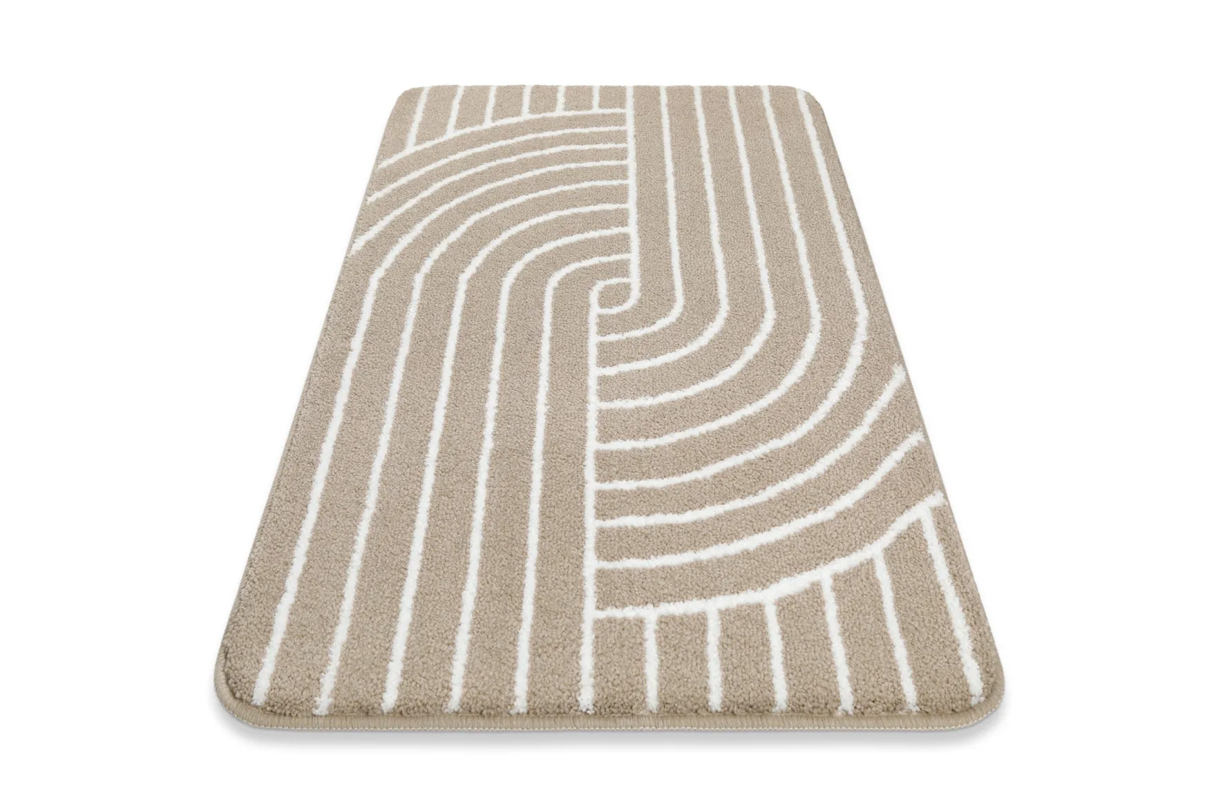 Badteppich Beige Weiß "Hilda" WECONhome Basics
