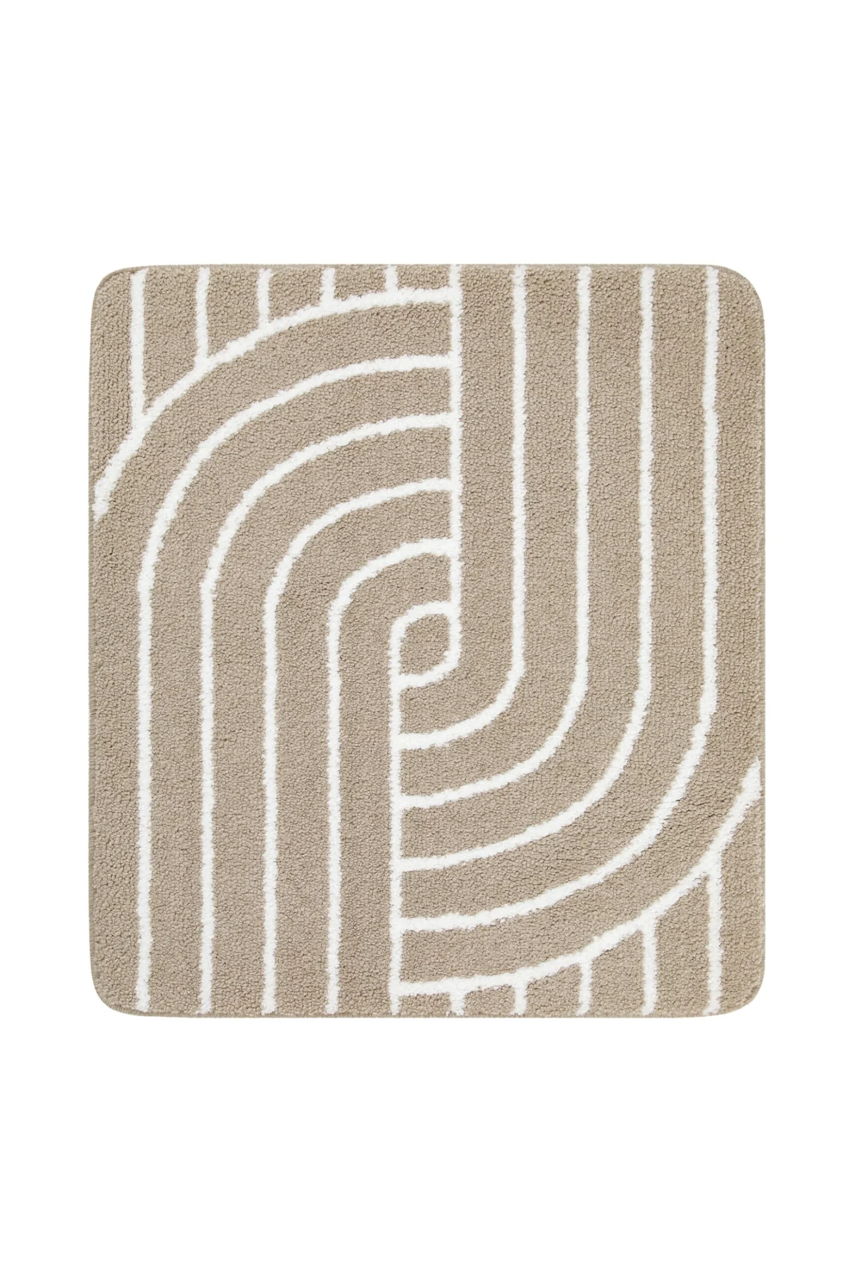 Badteppich Beige Weiß "Hilda" WECONhome Basics