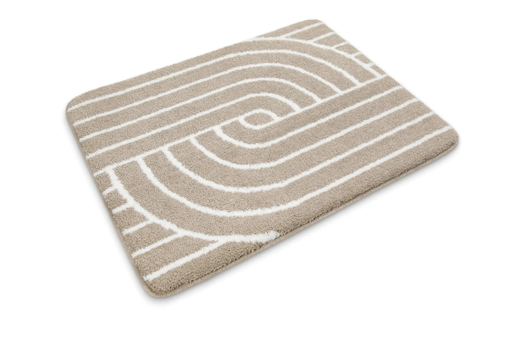 Badteppich Beige Weiß "Hilda" WECONhome Basics