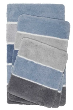 Badteppich Blau Grau