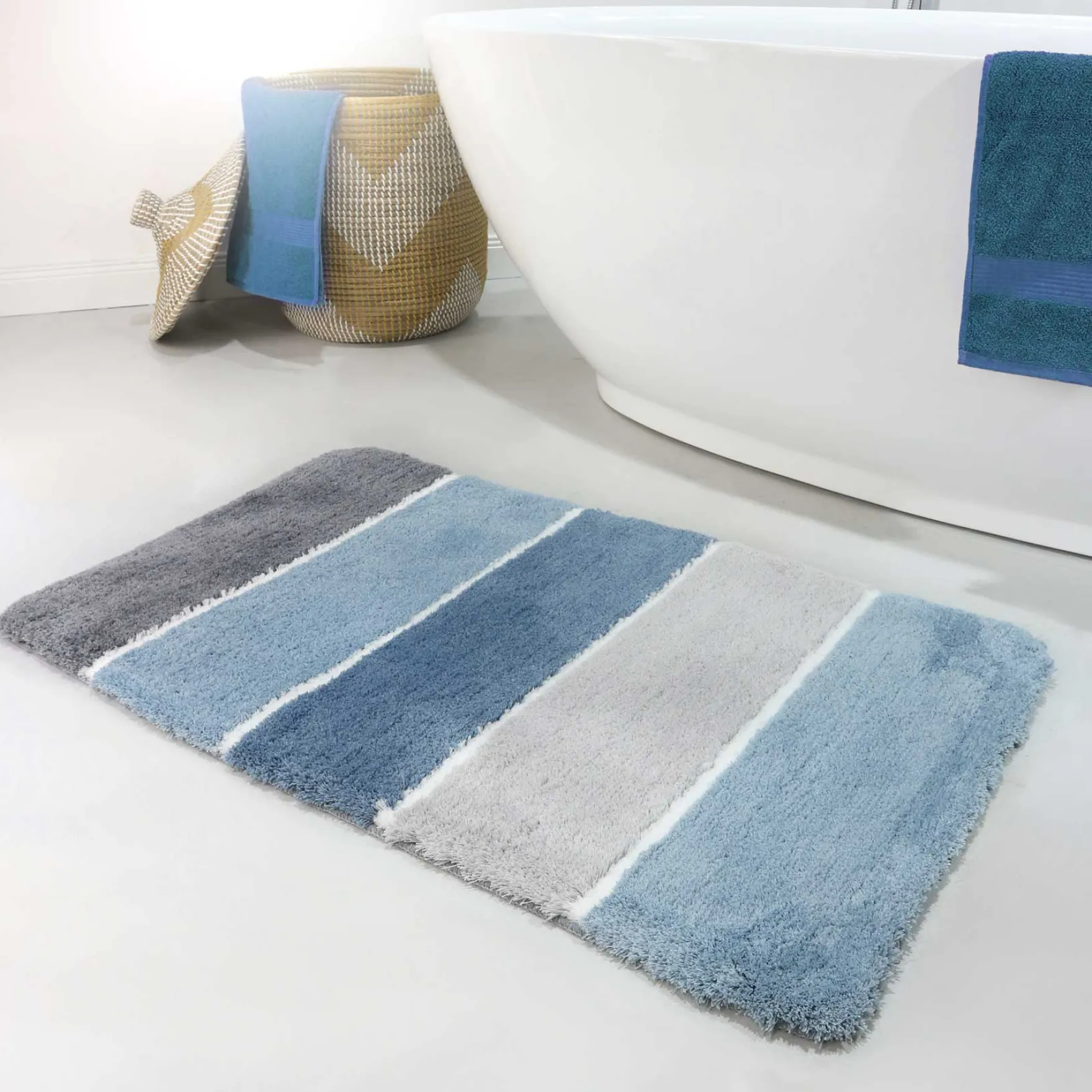 Badteppich Blau Grau "Rio Marina" Homie Living