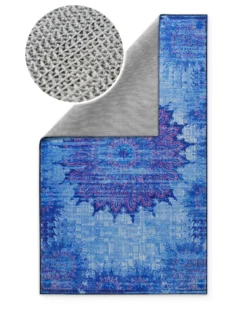 Badteppich Blau Multi 