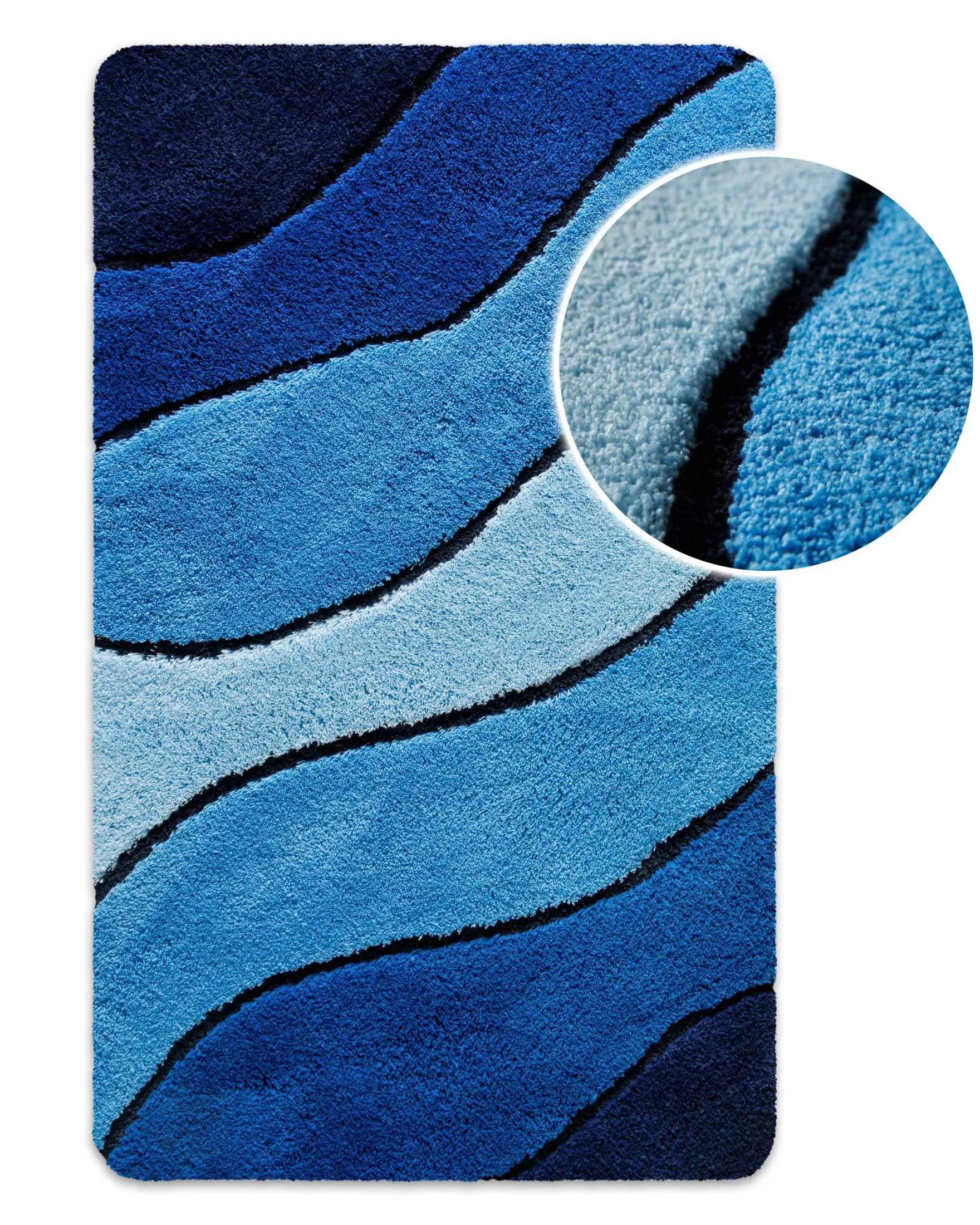Badteppich Blau Multi "Monte Cavo" Homie Living