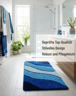 Badteppich Blau Multi