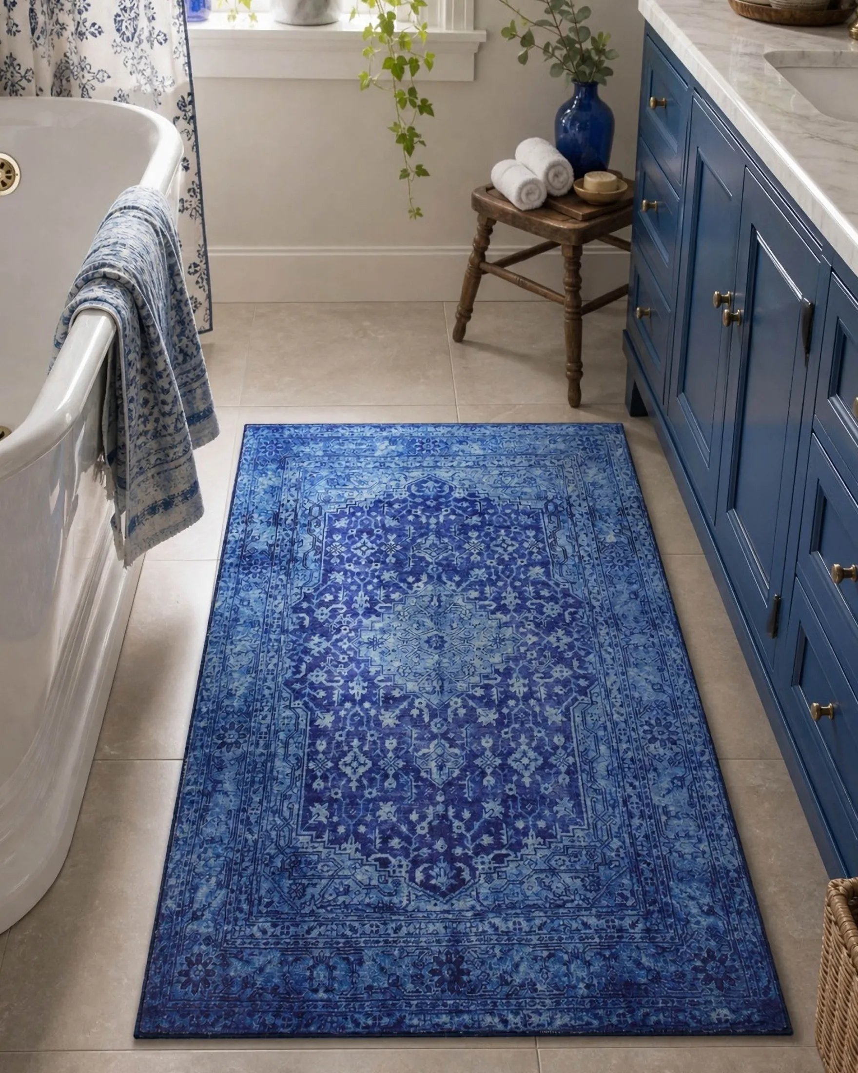 Badteppich Blau Multi "Ralph" WECONhome
