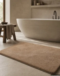 Badteppich Braun Beige
