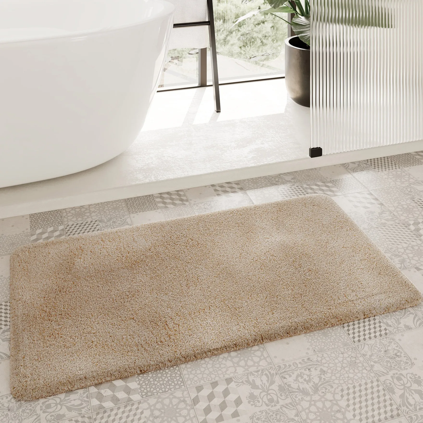 Badteppich Cappuccino Beige "Porto Azzurro" Homie Living