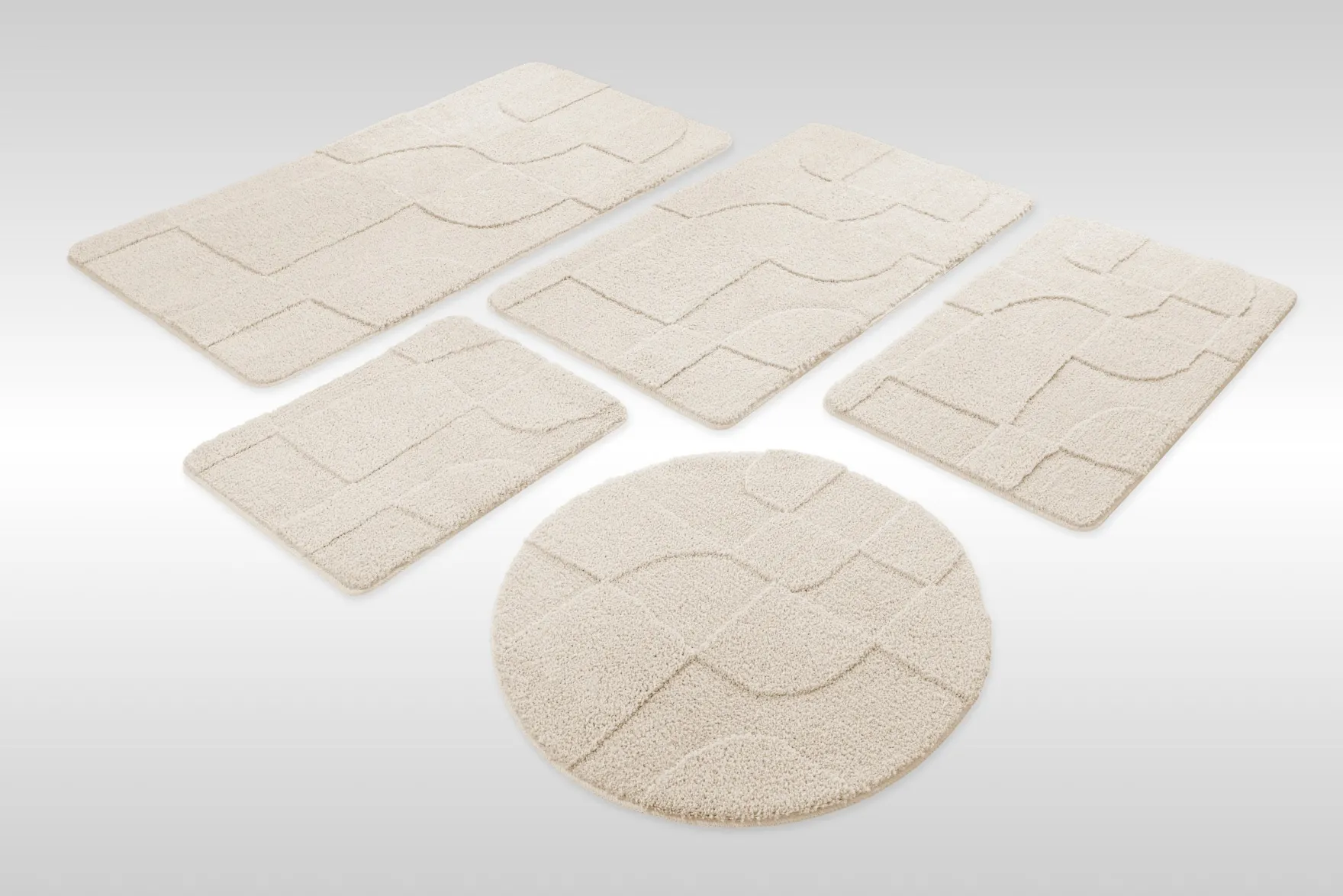 Badteppich Creme Weiß "Davie" WECONhome