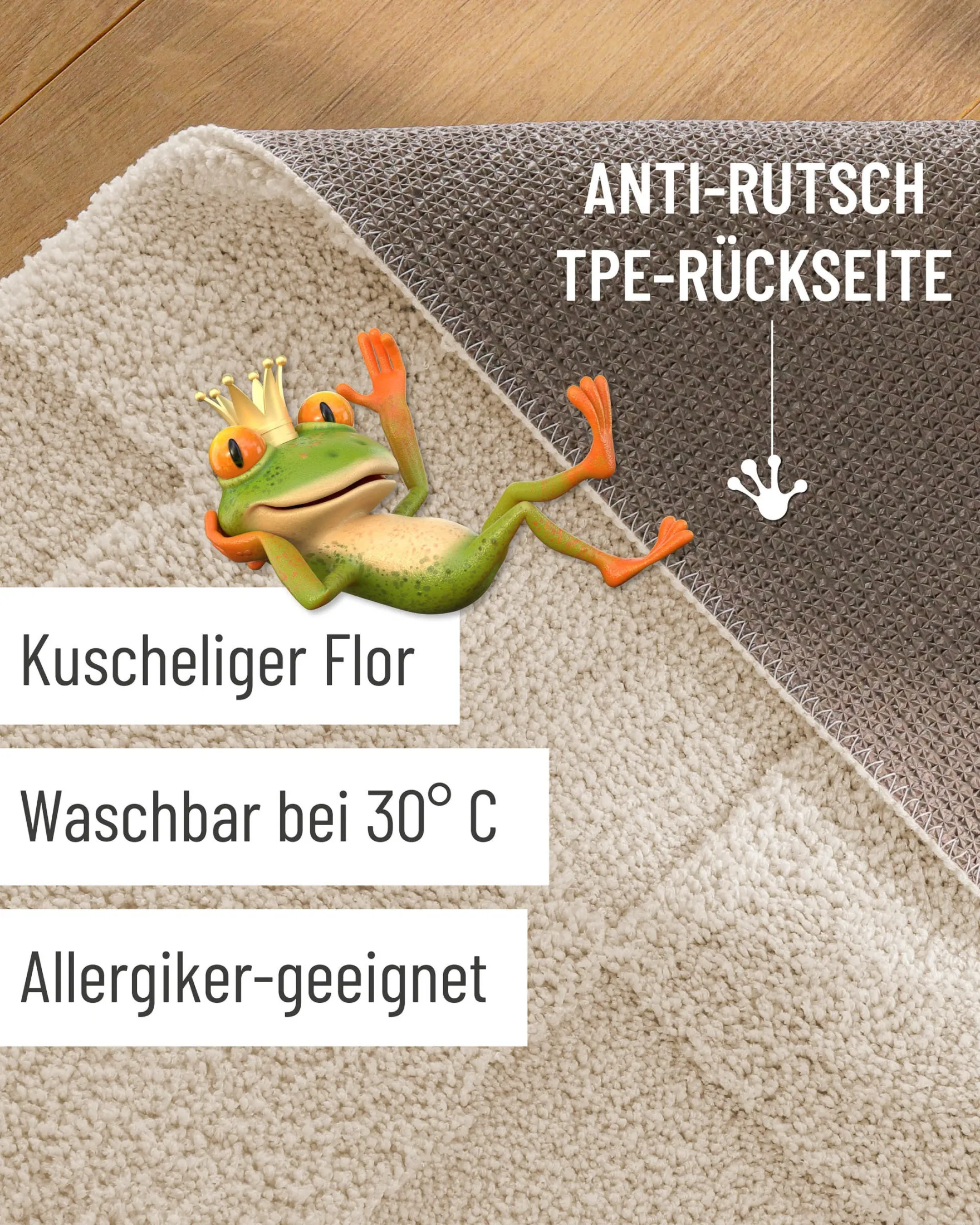 Badteppich Creme Weiß "Davie" WECONhome