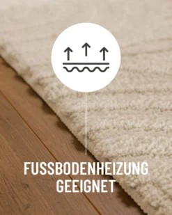 Badteppich Creme Weiß 