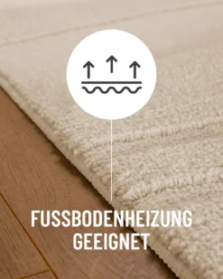 Badteppich Creme Weiß