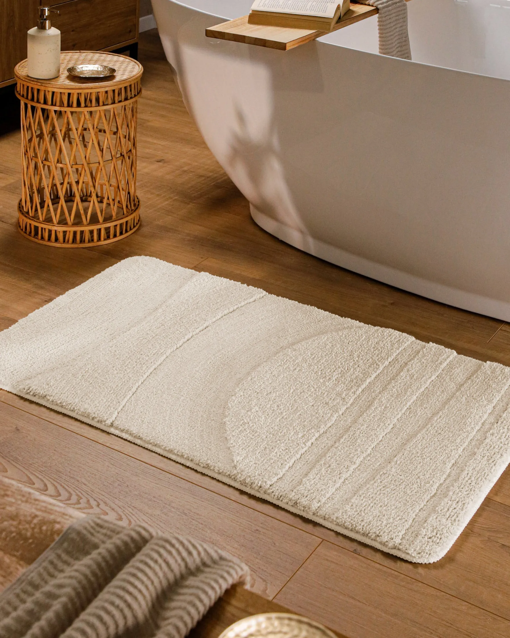 Badteppich Creme Weiß "Marc" WECONhome