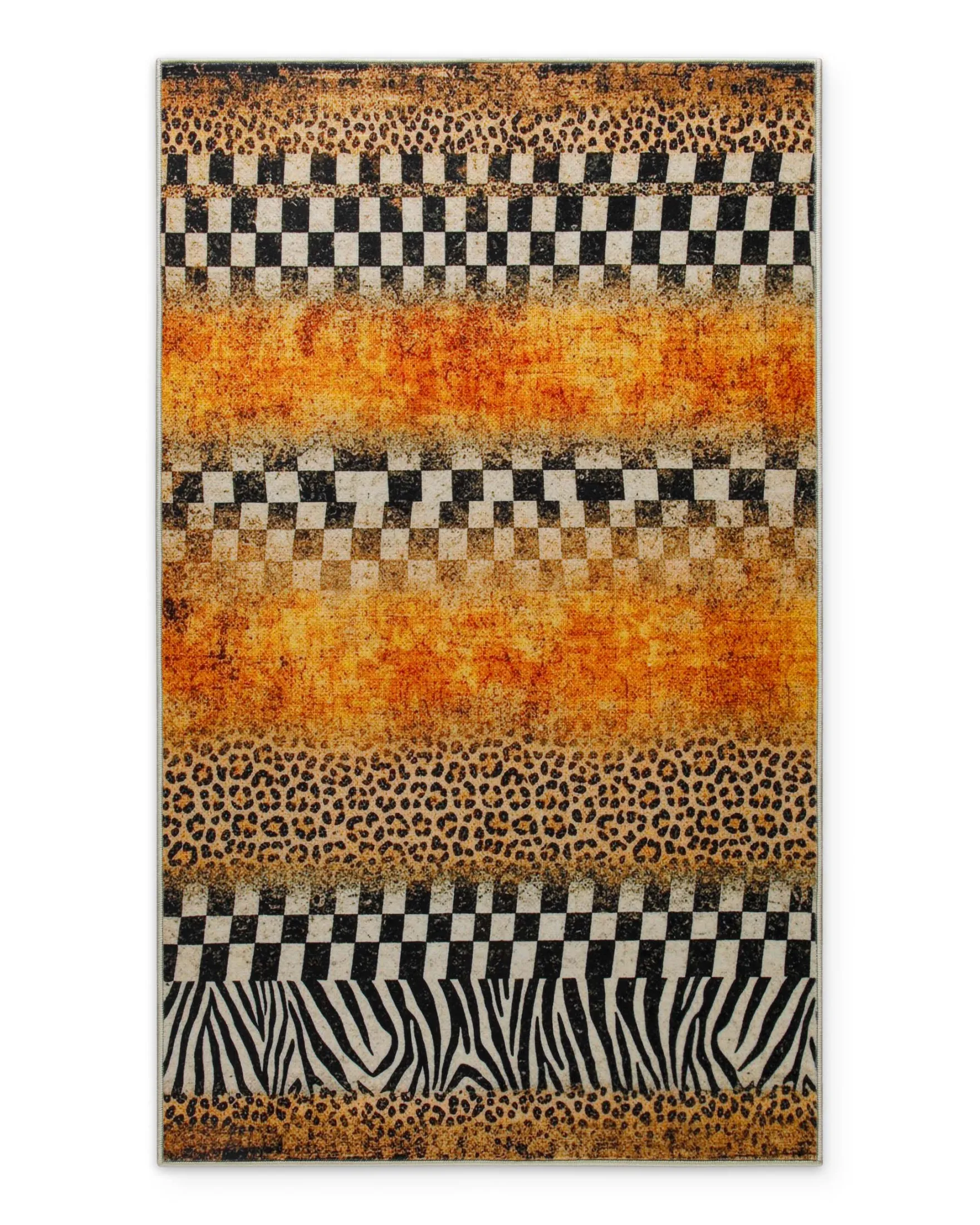 Badteppich Gelb Orange Animal Print mit Zebra-Design "Jungle Stripes" WECONhome