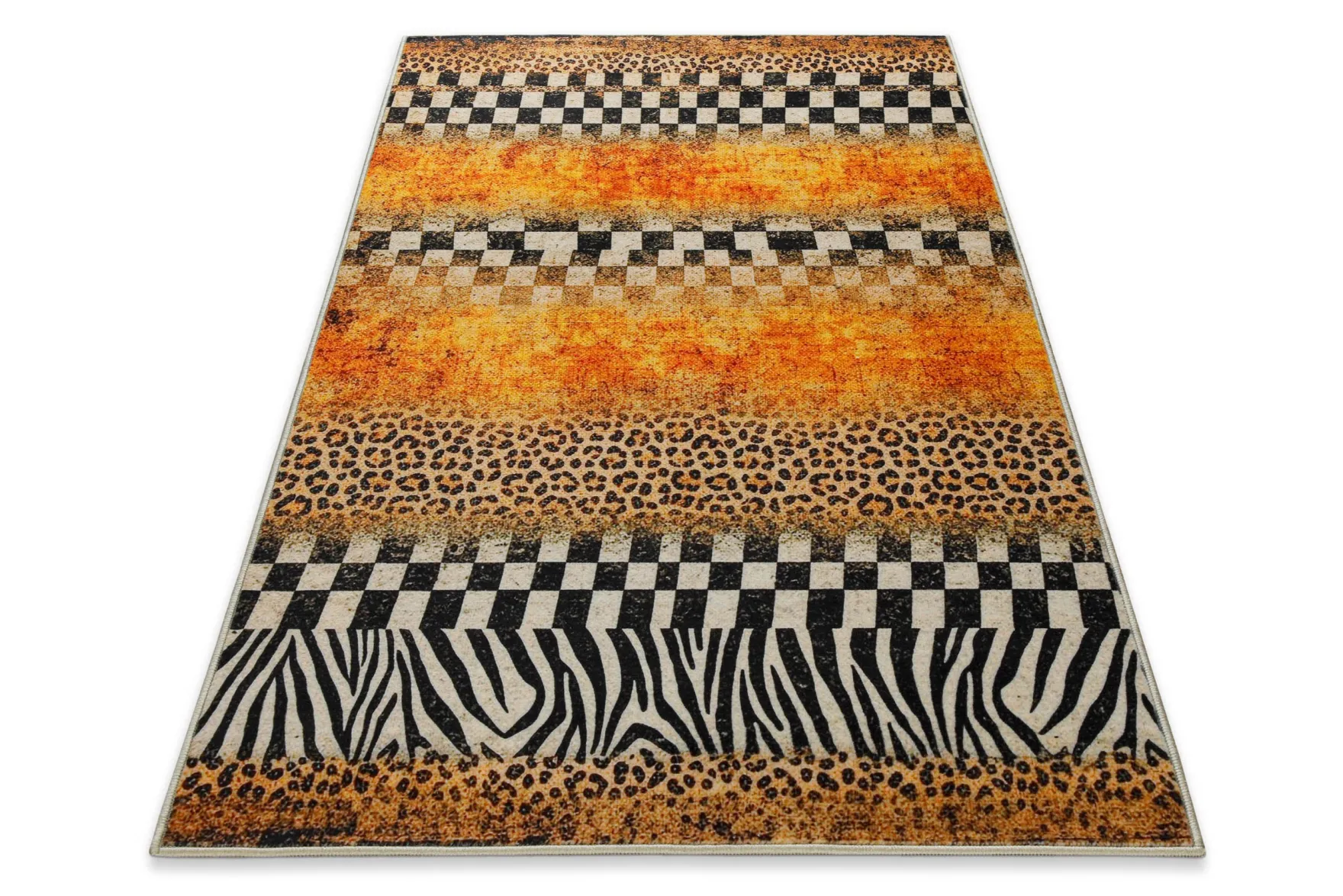 Badteppich Gelb Orange Animal Print mit Zebra-Design "Jungle Stripes" WECONhome
