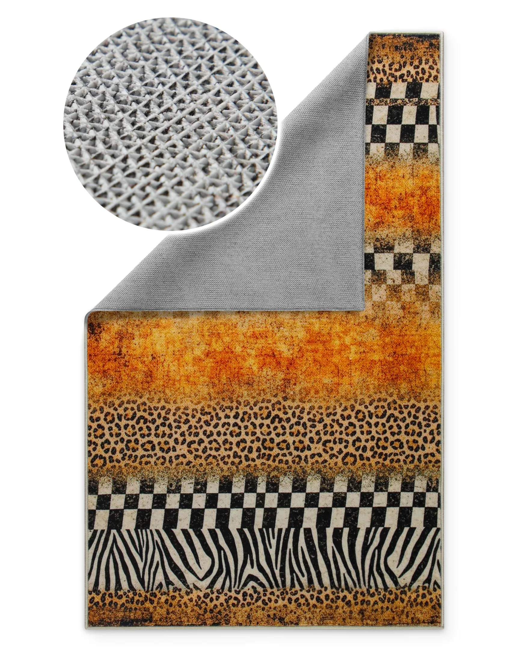 Badteppich Gelb Orange Animal Print mit Zebra-Design "Jungle Stripes" WECONhome
