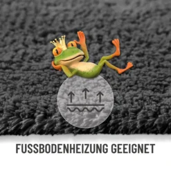 Badteppich Granit Grau