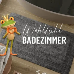 Badteppich Granit Grau