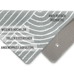Badteppich Grau