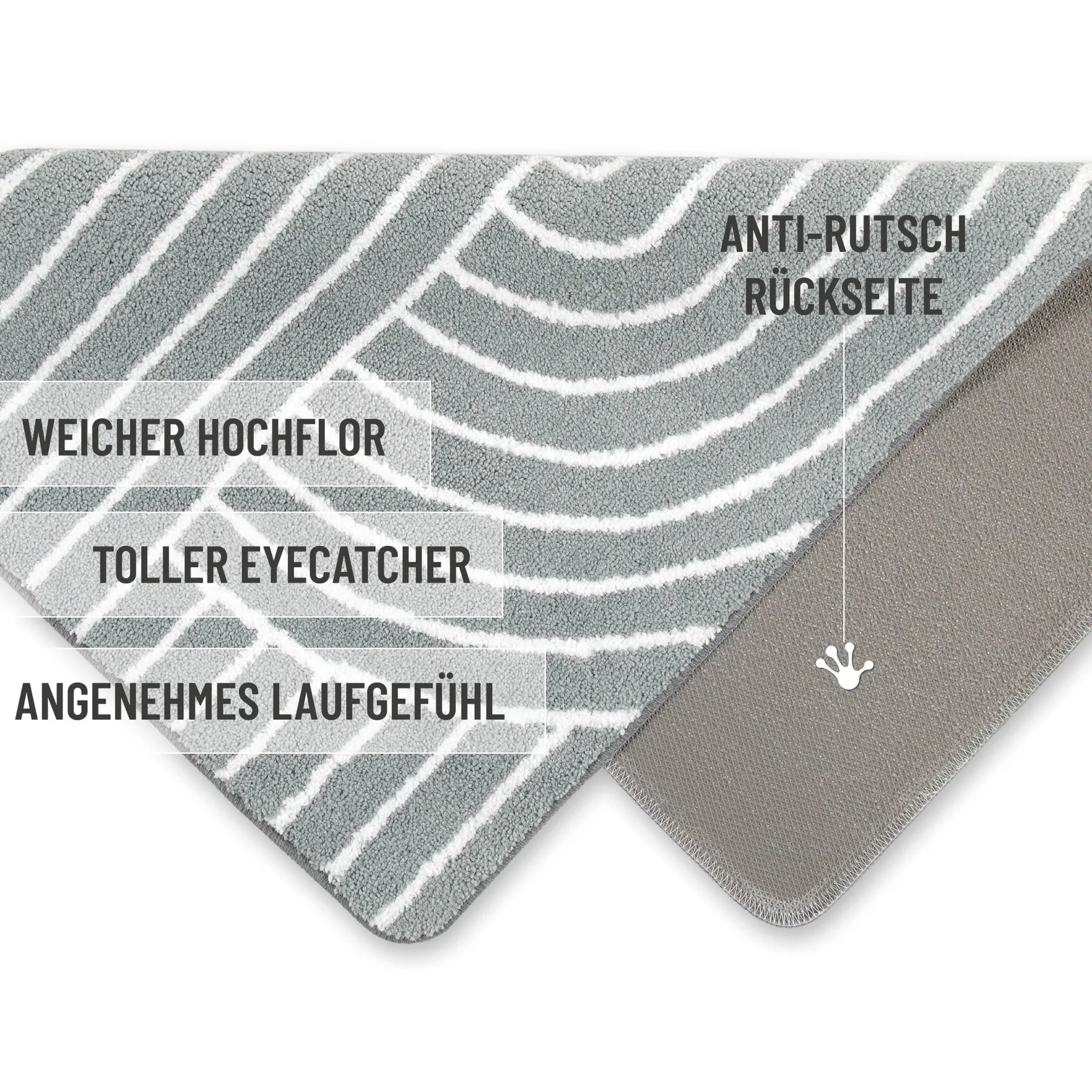 Badteppich Grau "Hilda" WECONhome Basics