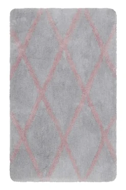Badteppich Grau Rosa