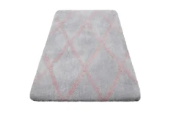 Badteppich Grau Rosa