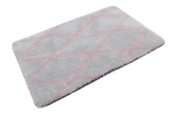 Badteppich Grau Rosa