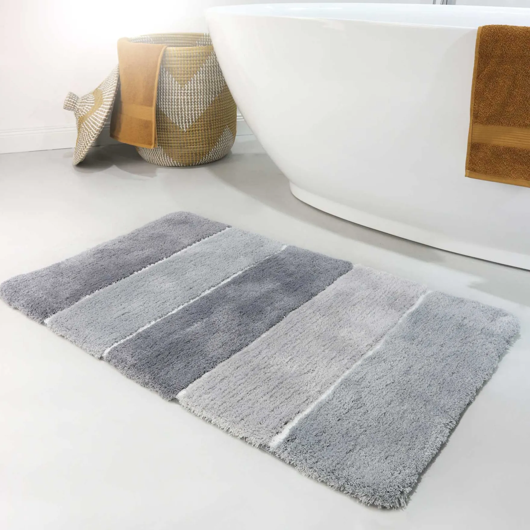 Badteppich Grau Silber "Rio Marina" Homie Living
