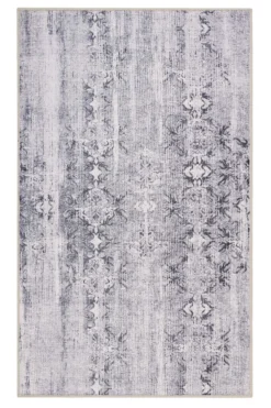 Badteppich Grau Vintage