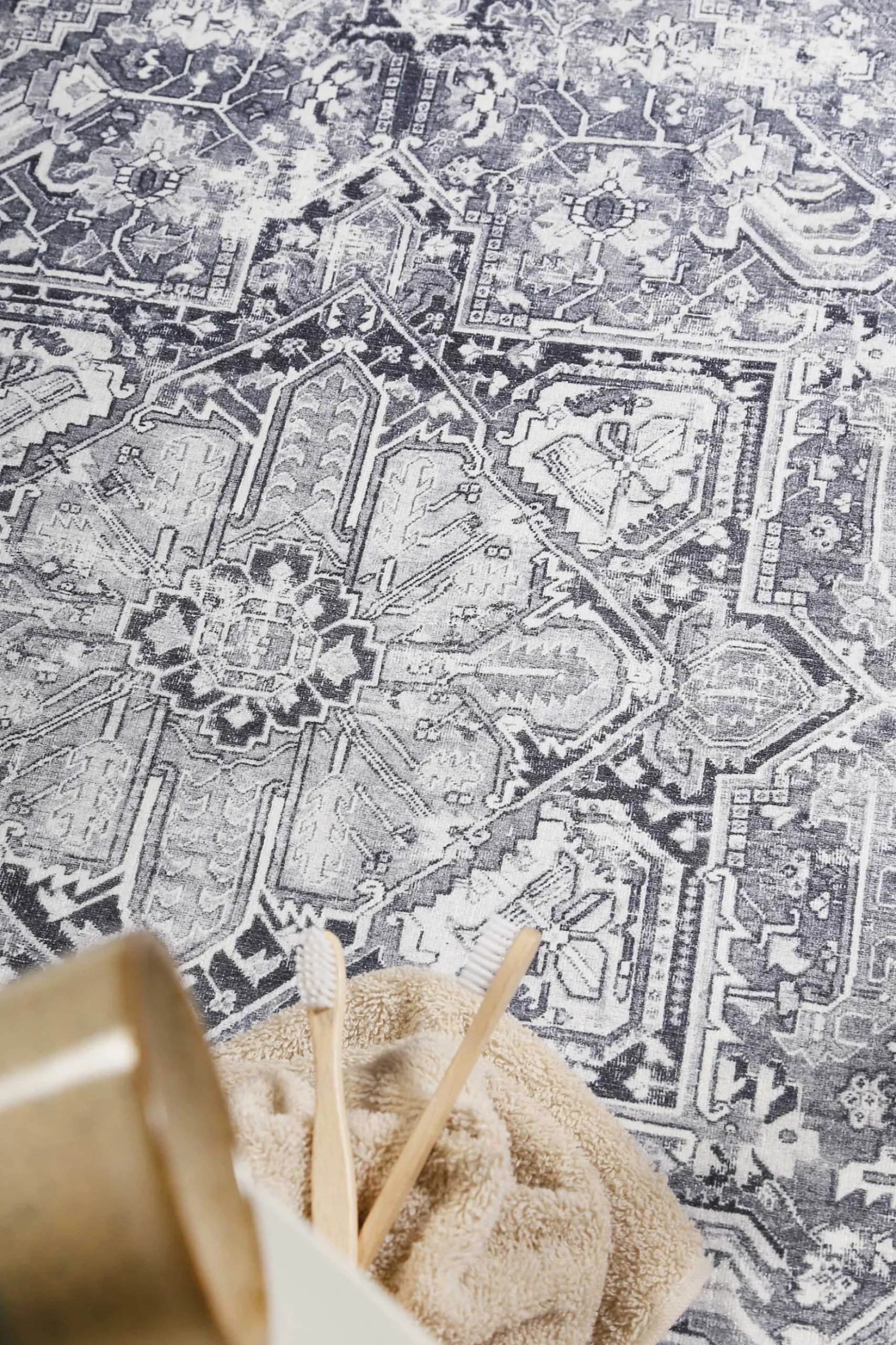 Badteppich Grau Vintage "Urban Estate" WECONhome