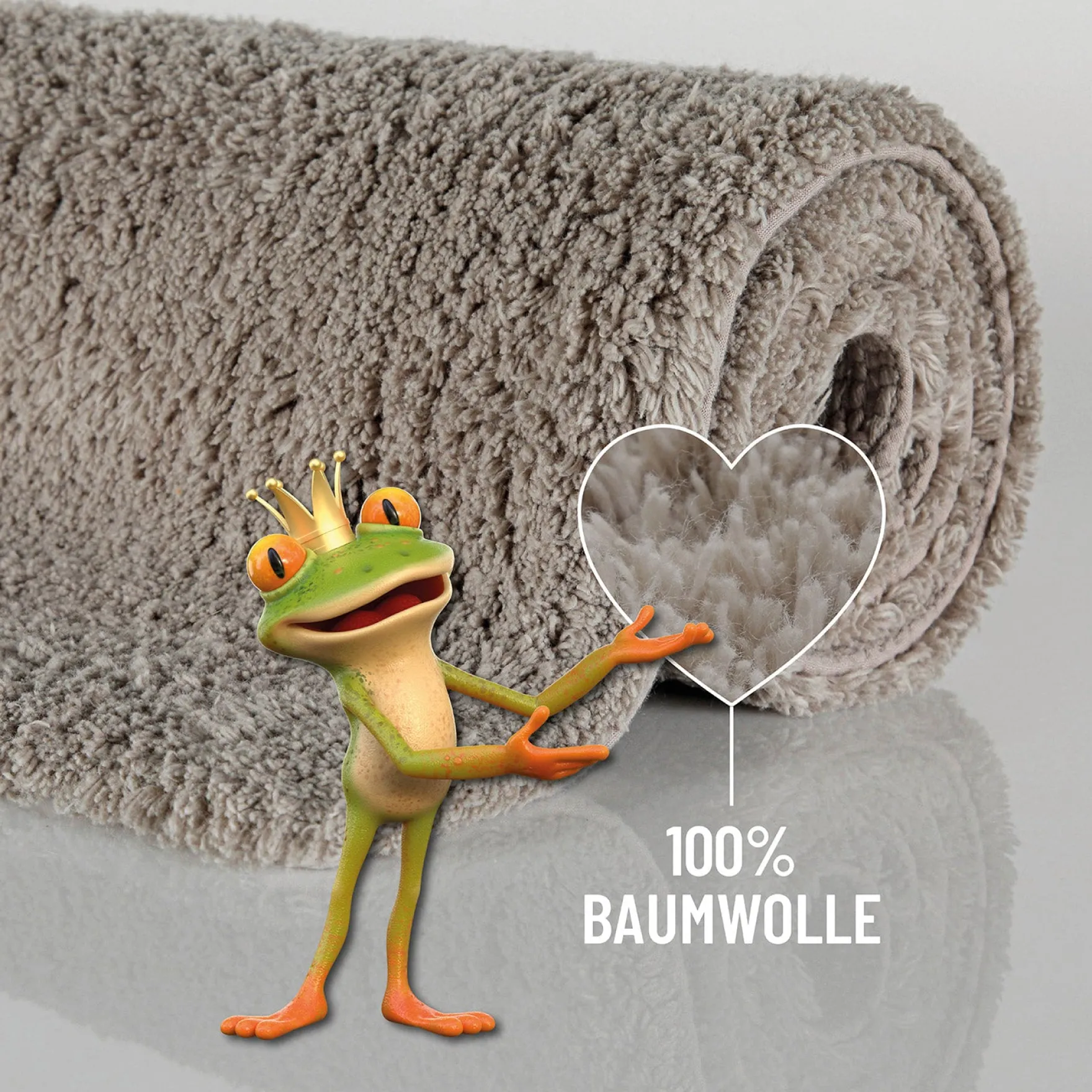 Badteppich Greige "Erik" WECONhome Basics