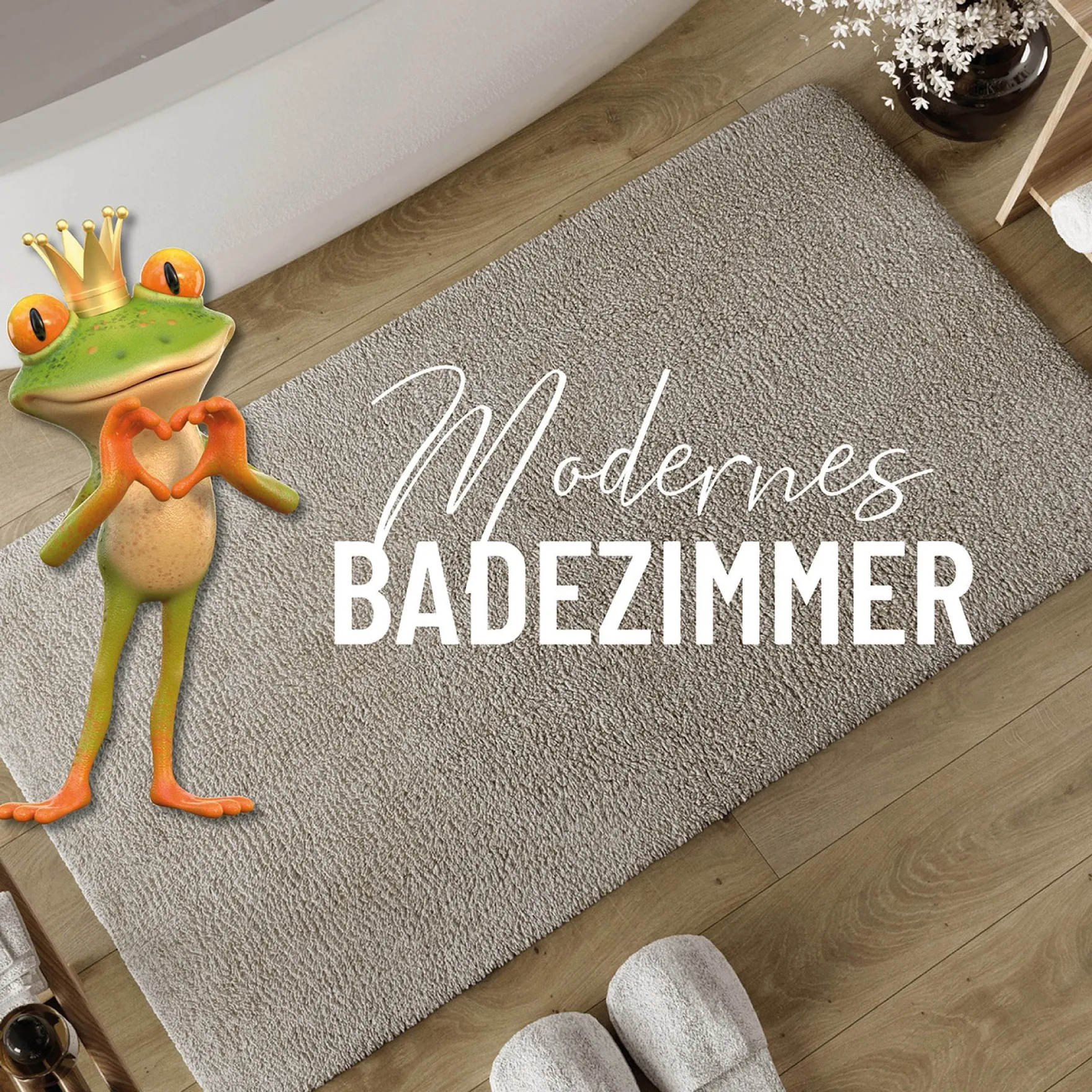 Badteppich Greige "Erik" WECONhome Basics
