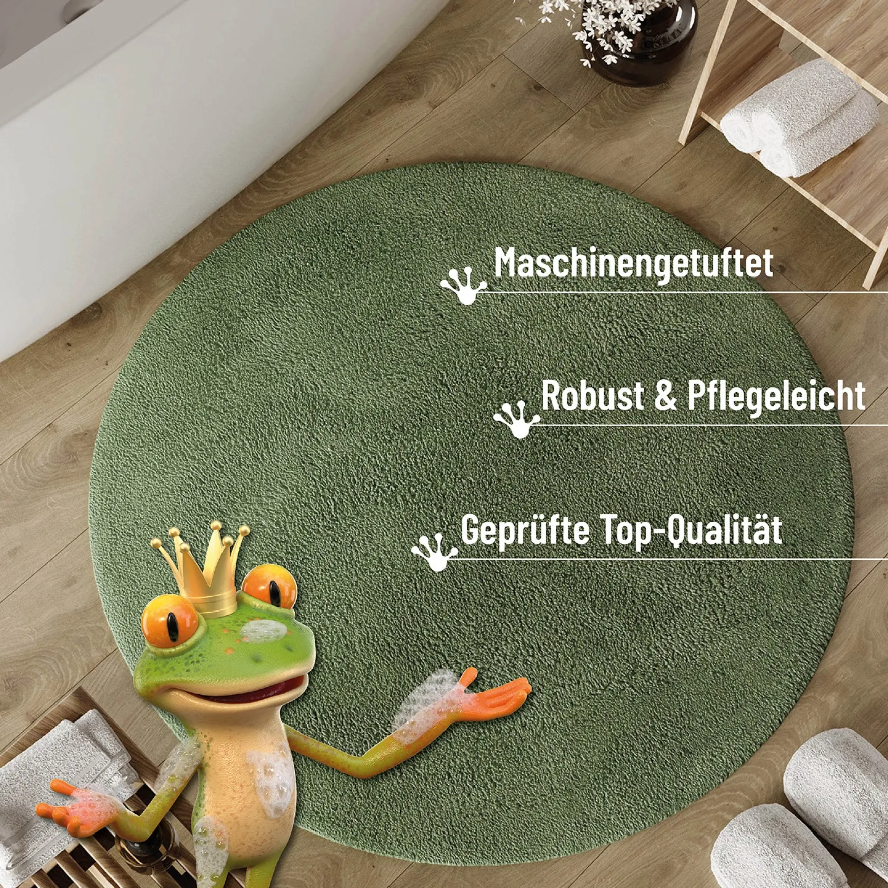 Badteppich Grün "Erik" WECONhome Basics