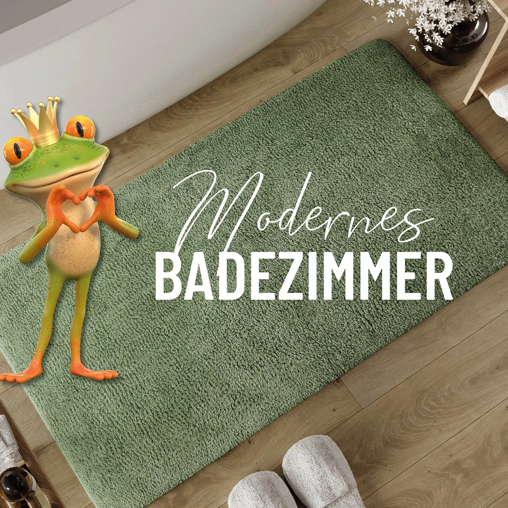 Badteppich Grün "Erik" WECONhome Basics