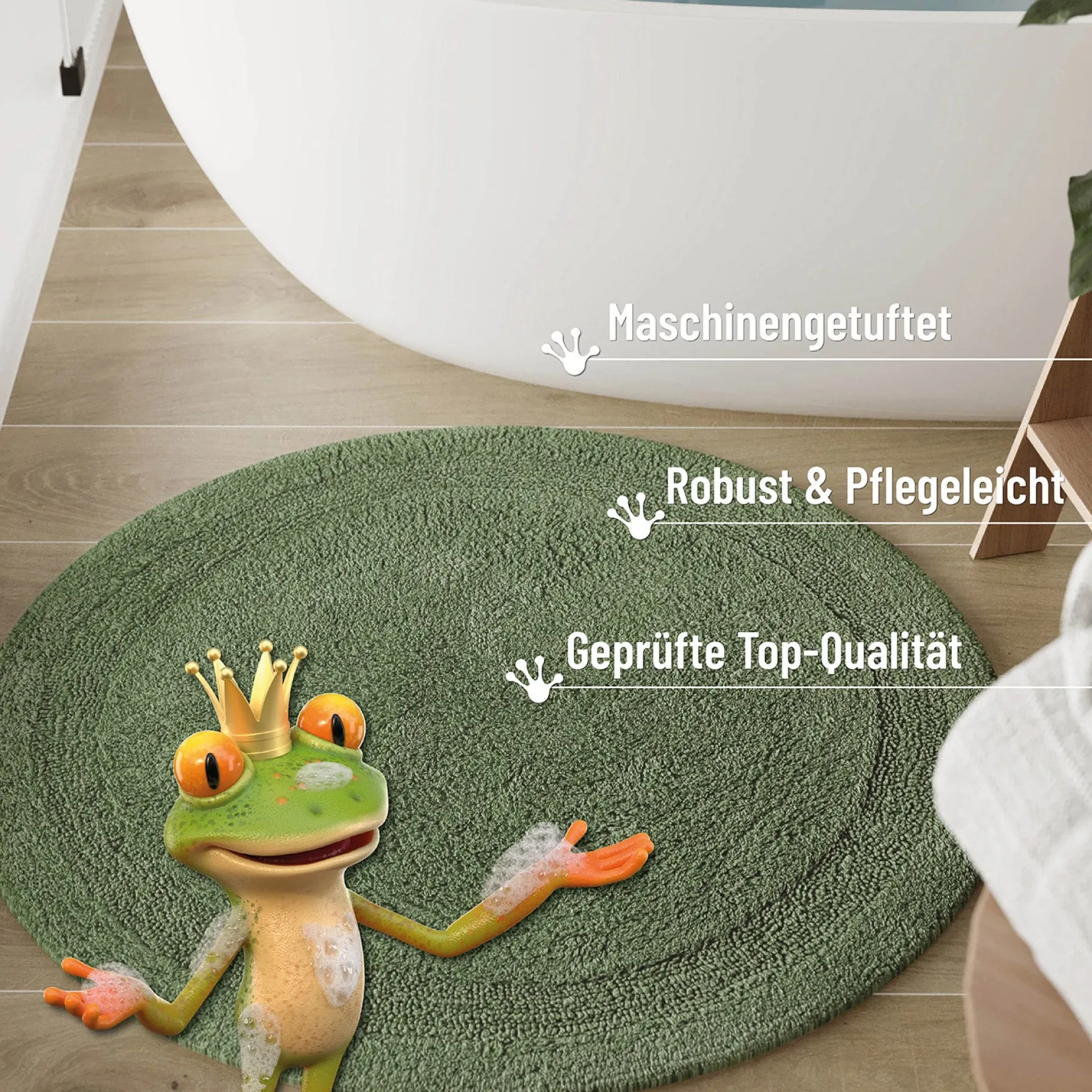 Badteppich Grün "Knut" WECONhome Basics