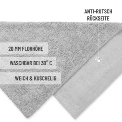 Badteppich Licht Grau "Erik" WECONhome Basics