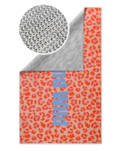 Badteppich mit buntem Leo Print