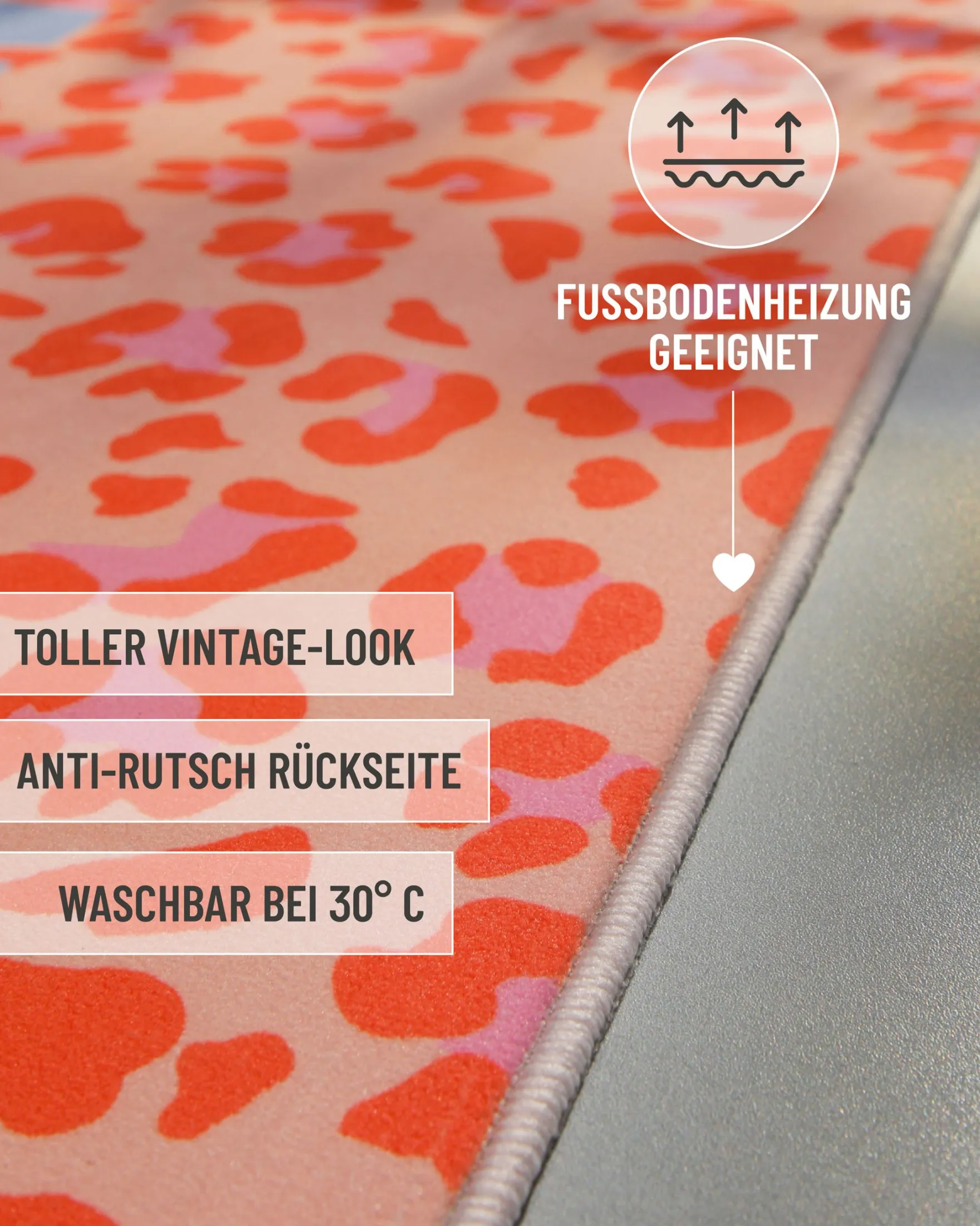 Badteppich mit buntem Leo Print "WetAndWild" WECONhome