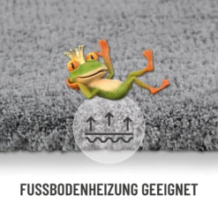 Badteppich Mittel Grau