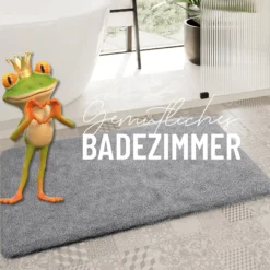Badteppich Mittel Grau