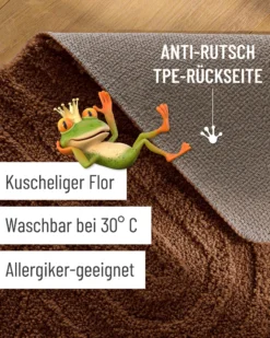 Badteppich Nuss Braun