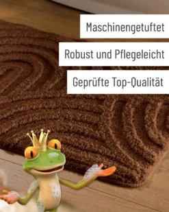 Badteppich Nuss Braun